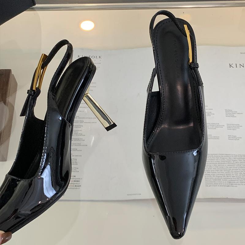 Fashion Female Metal Buckle Footwear Pumps Fashion Pointed Toe Luxury Ladies Heels Shoes 2025 New In Women Super High Heels Shoes