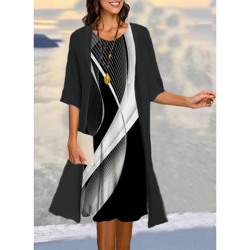 2025 New Fashion Trend Dresses Spring Summer Printed Waist Dresses Fashion Women's