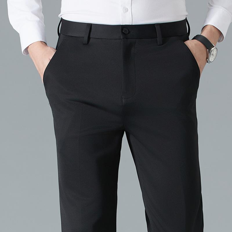Genuine Brand High-End Men'S Business Casual Pants Autumn And Winter High-Density Knitted Soft And Skin-Friendly Suit Trousers