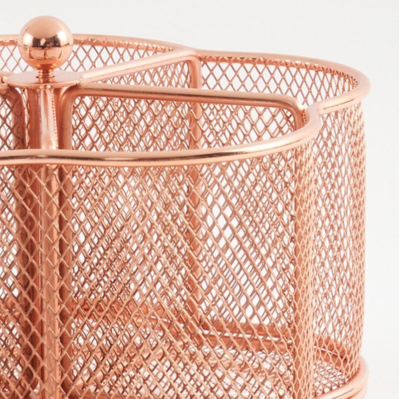 Multifunctional Office Desk Organisers Pen Holder with Keychain Hook, Mesh Pen Holder Space Saving Desk Pen Organiser