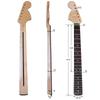 Linkshändiger 6-Saiten ST E-Gitarrenhals: Großer Kopf, 22 Bünde, Ahorn & Palisander, Mattes Finish, DIY-Modifikation