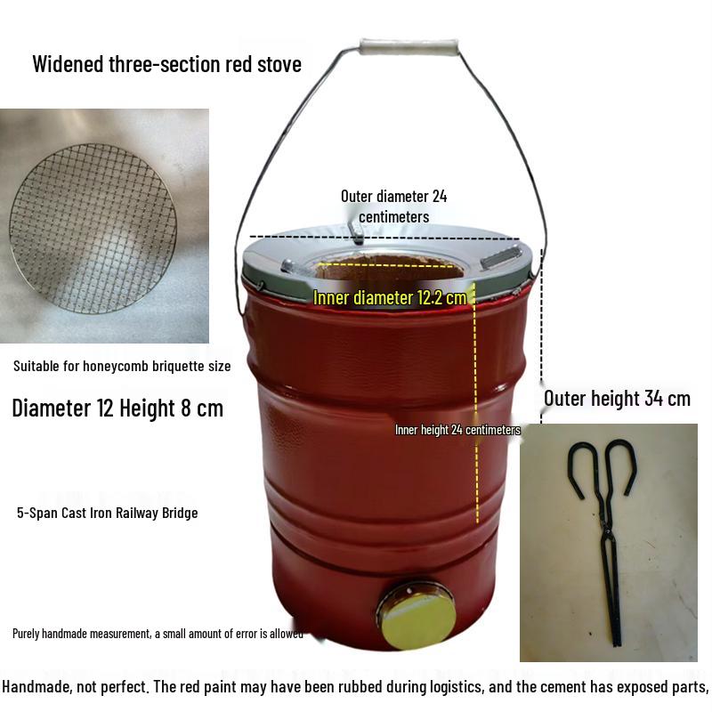 Compact Honeycomb Charcoal Stove for Household Heating and Boiling Water - Ideal for New Homes