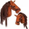 Plush Horse Head On a Stick with Mane Sound Horse