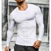 Heren Sneldrogende Fitness T-shirts Outdoor SPORT Hardlopen Klimmen Lange Mouwen Effen Kleur Shirt Tights Bodybuilding Tops Heren Onder Huid