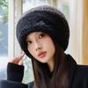 Hat Women's Autumn and Winter Lamb Fleece New Fleece Thickened Cycling Hat Cold-proof Windproof Ear Protector
