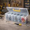 7pcs [6 Small Boxes + 1 Large Boxes] Stackable Hardware Tool Storage Box, Functional Plastic Hardware Additions Organizer Box