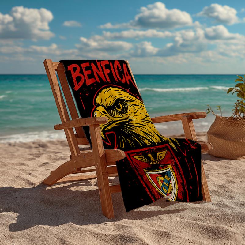 Ultra-Soft Beach Towel with Benfica Theme,Ideal for Pool - Camping, Diving - Perfect Travel Essential, Vibrant Beach Towel.