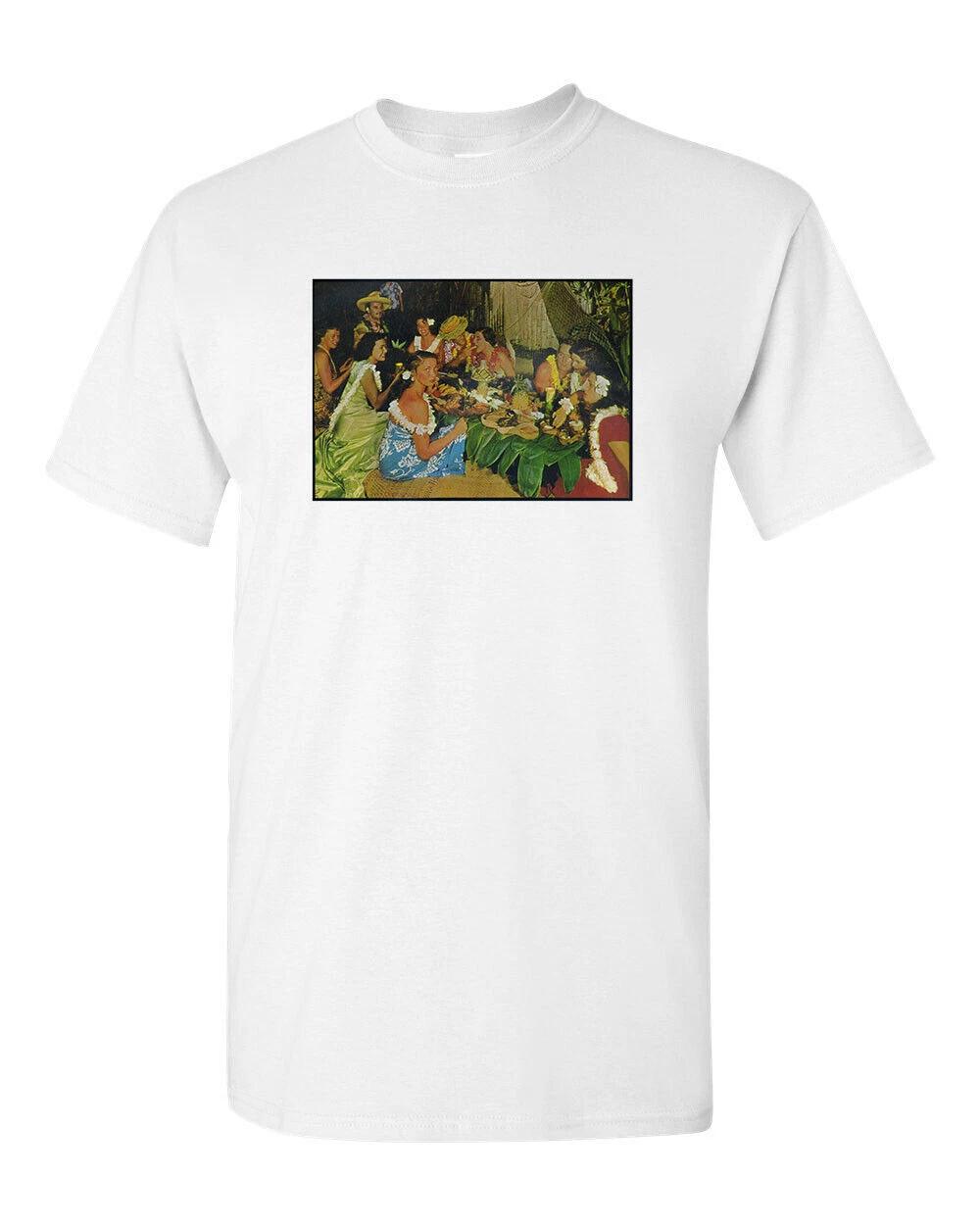 Retro Tiki T Shirt White 100% Cotton Mug Bar No. 25 Restaurant M