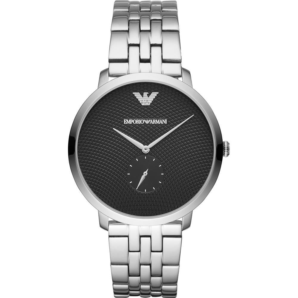 Emporio Armani Historical Collection Black Dial Silver Metal Men s Quartz AR11161 чёрный
