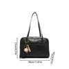 Fashion PU Leather Shoulder Bag Large Capacity with Pendant Crossbody Bags Tote Bag Women