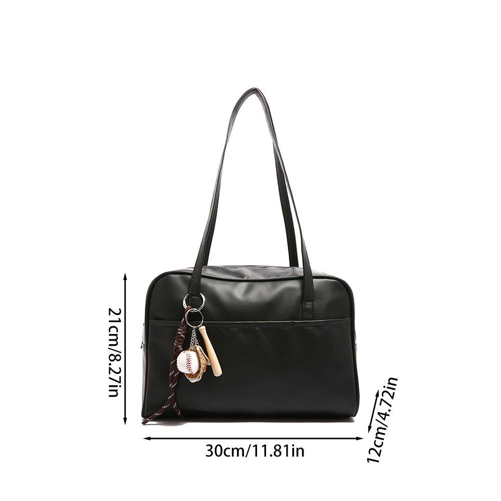 Fashion PU Leather Shoulder Bag Large Capacity with Pendant Crossbody Bags Tote Bag Women