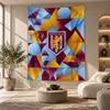 Decorative Tapestry,Aston Villa Football Printed Wall Art, Lightweight Wall Hanging For Bedroom Background