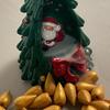 Christmas Tree Backflow Incense Burner Decoration Xmas Tree Santa Claus Resin Incense Holder Home Office Desktop Ornament