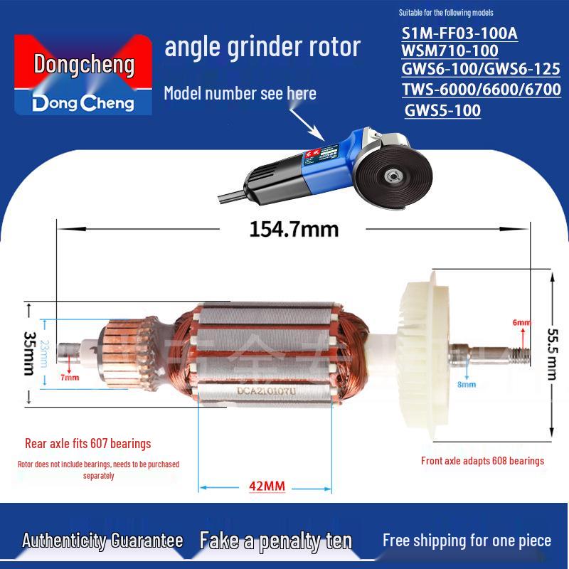 Dongcheng Szlifierka Kątowa Rotor i Zestaw Akcesoriów do Polerowania