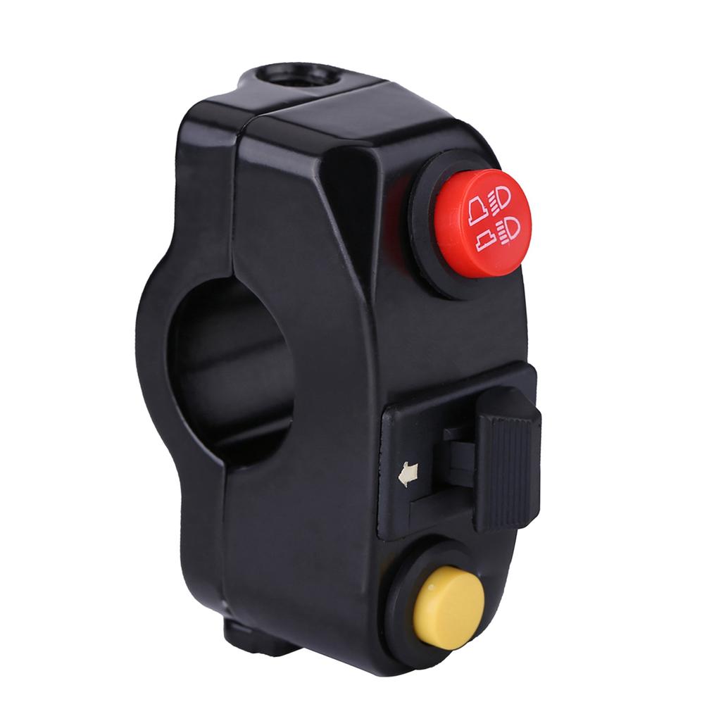 78" Motorcycle Handlebar Mount Switches with Horn Turn Signal High Low Beam Control Black