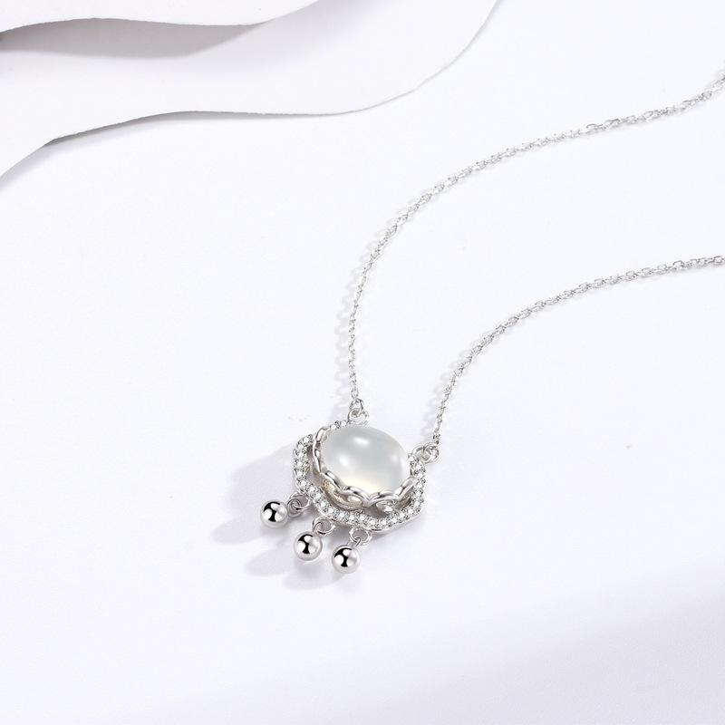 Ruyi Ping An Lock Necklace Women's Fashion Retro Light Luxury National Style Pendant Women