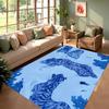 Tiger Leopard Print Area Rug Soft Non-Slip Floor Carpet Wild Animal Bohemian Jungle Home Decor Pattern Mat for Living Room