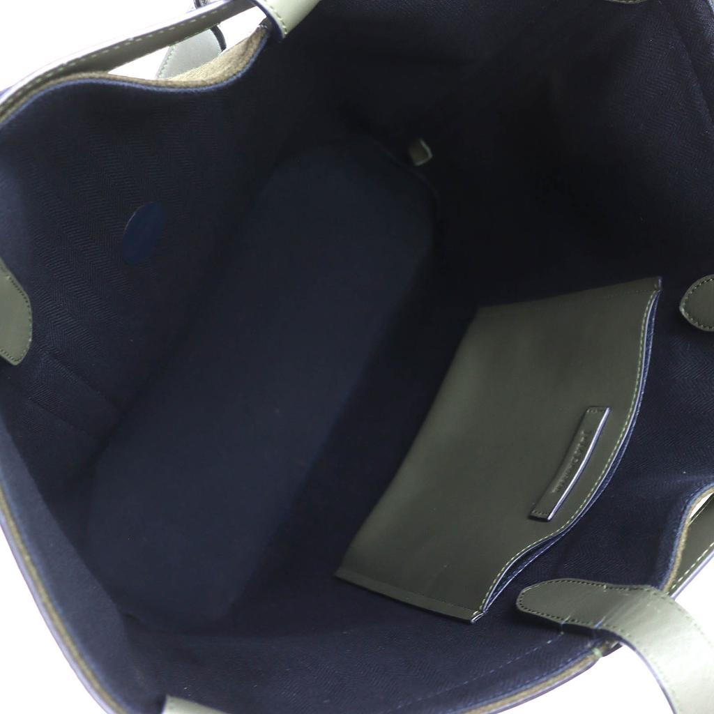 Pristine J&M Davidson Tote Bag N/S Tote khaki leather mens 1822N Used