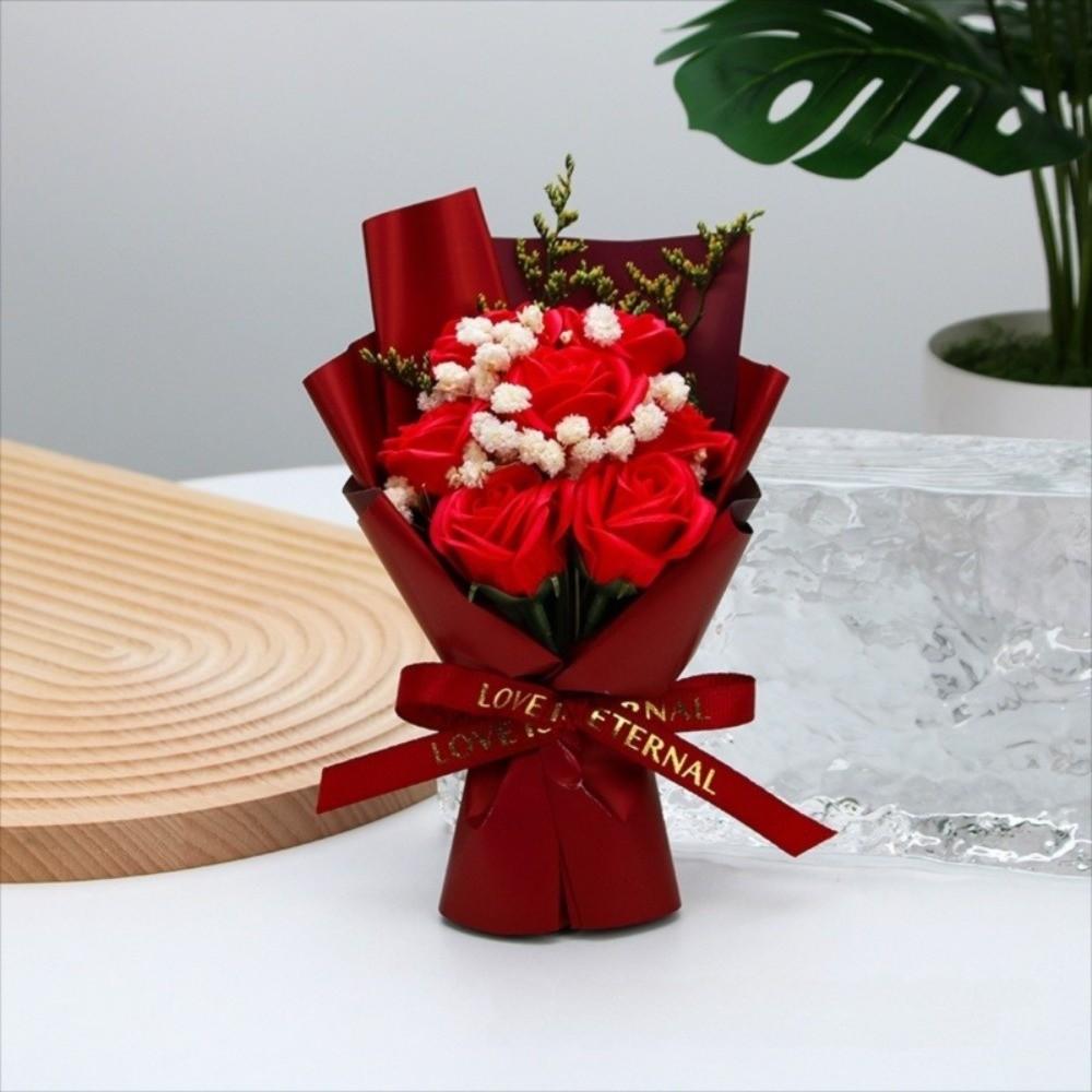 Realistic Details Soap Flower Bouquet Flower Arrangement Mini Bouquet Mother s Day 01