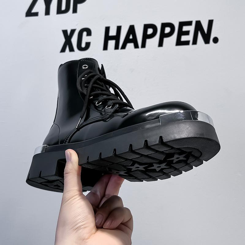 Martin boots men's 2024 new autumn explosion British style platform knight short boots versatile tooling boots 70056-A