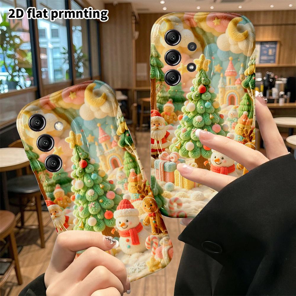 Phone case: 2D flat, suitable for Samsung Galaxy A34 A35 M05 M06 S20 S22 S21 FE Plus 5G, magical forest, perfect Christmas and Halloween holiday gift