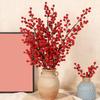 Artificial Red Berry Pick Christmas Holly Berries Stem Faux Plants Foam Berries Branch Xmas Holiday Wedding Party Home Decoration