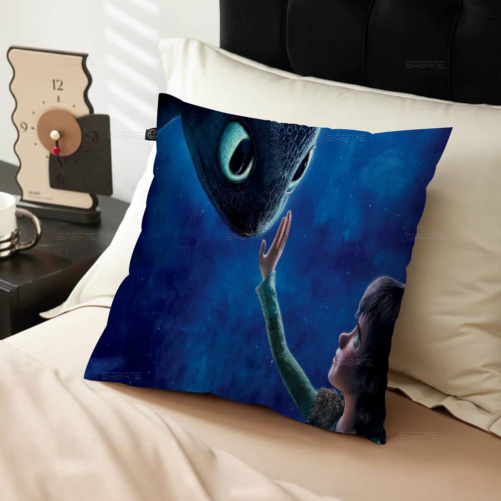 How To T-Train Your D-Dragon Cushion Cover Decorative Pillow Sofa Home Decor Case Pillow Cases
