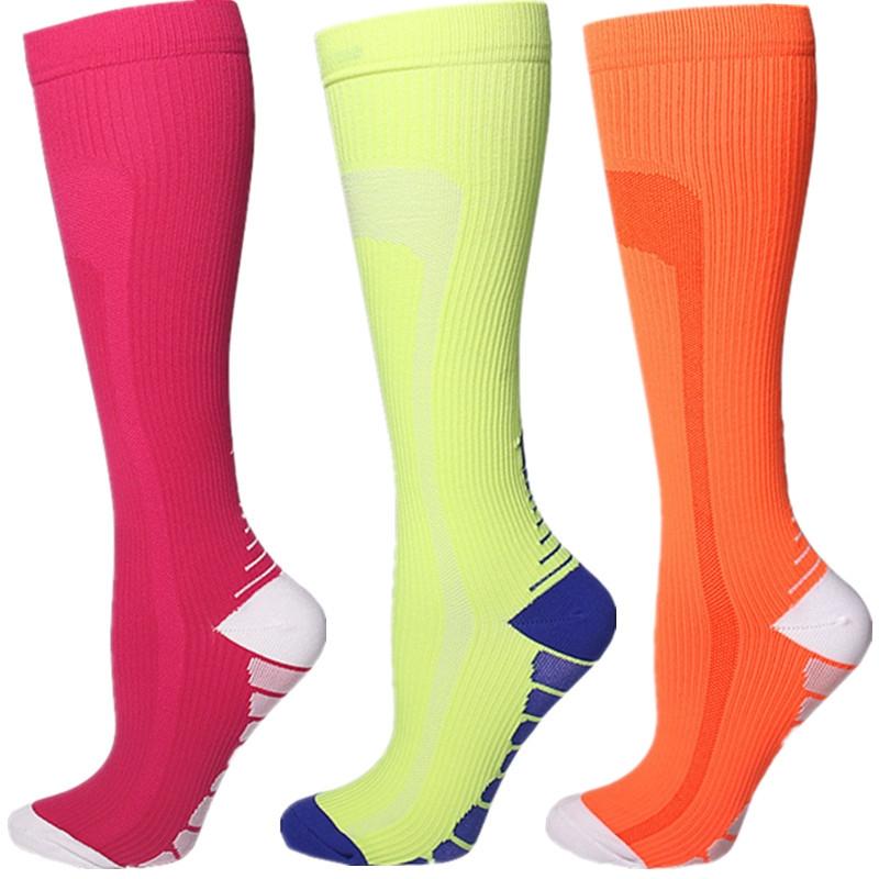 1/3 Pairs Compression Socks Knee High 20-30 Mmhg Fit Medical Edema Diabetes Varicose Veins Running Marathon Sports Socks