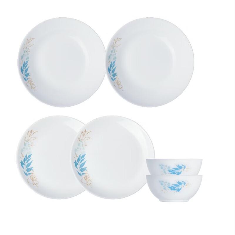 Luminarc Blue Baroque 6-Piece Heat-Resistant Glass Dinnerware Set