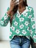Colorful Cartoon Element Printed Lapel Shirt Women's Loose Casual and Comfortable Single-breasted Commuter Top