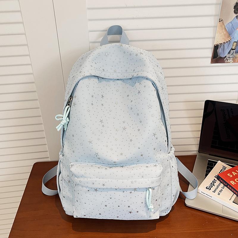 Schoolbag Korean Star Printed Backpack Female Student Large Capacity Light Commuter School Bag High Value Casual Backpack