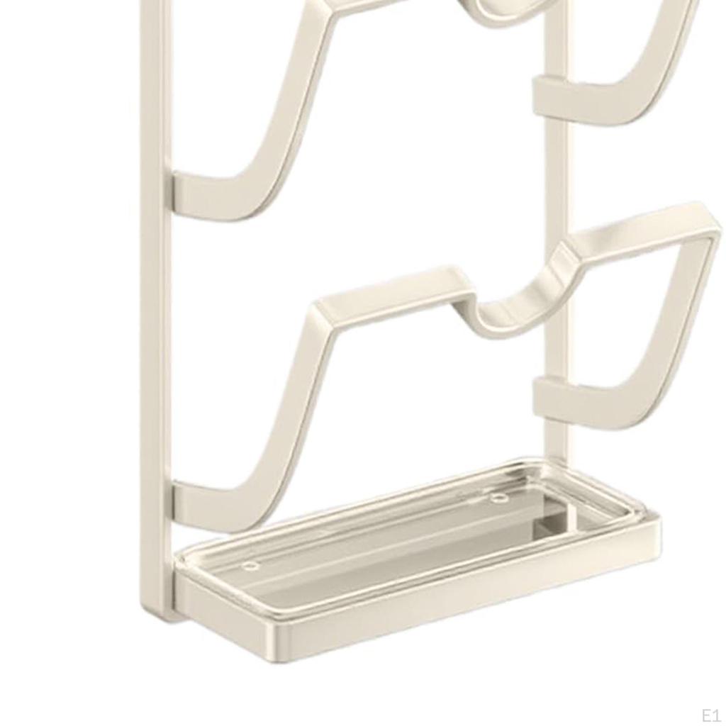 Pot Lid Organizer 3 Tier Kitchen Storage Unique No Drill Easy Installation with Strong Suction Cups