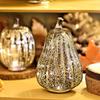 3-Piece Decorative Pumpkin Lights Set, Faux Pumpkin Figurines with Glitter Effect, Plastic, for Indoor Home Decor, Living Room D