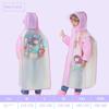 Children's Full-Body Raincoat, Primary School Students' One-Piece Raincoat with Backpack Space, Cartoon Kindergarten Raincoat, Popular Rain Poncho