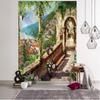 Nordic psychedelic hanging fabric background wall covering home decoration wall blanket tapestry bedroom wall hanging