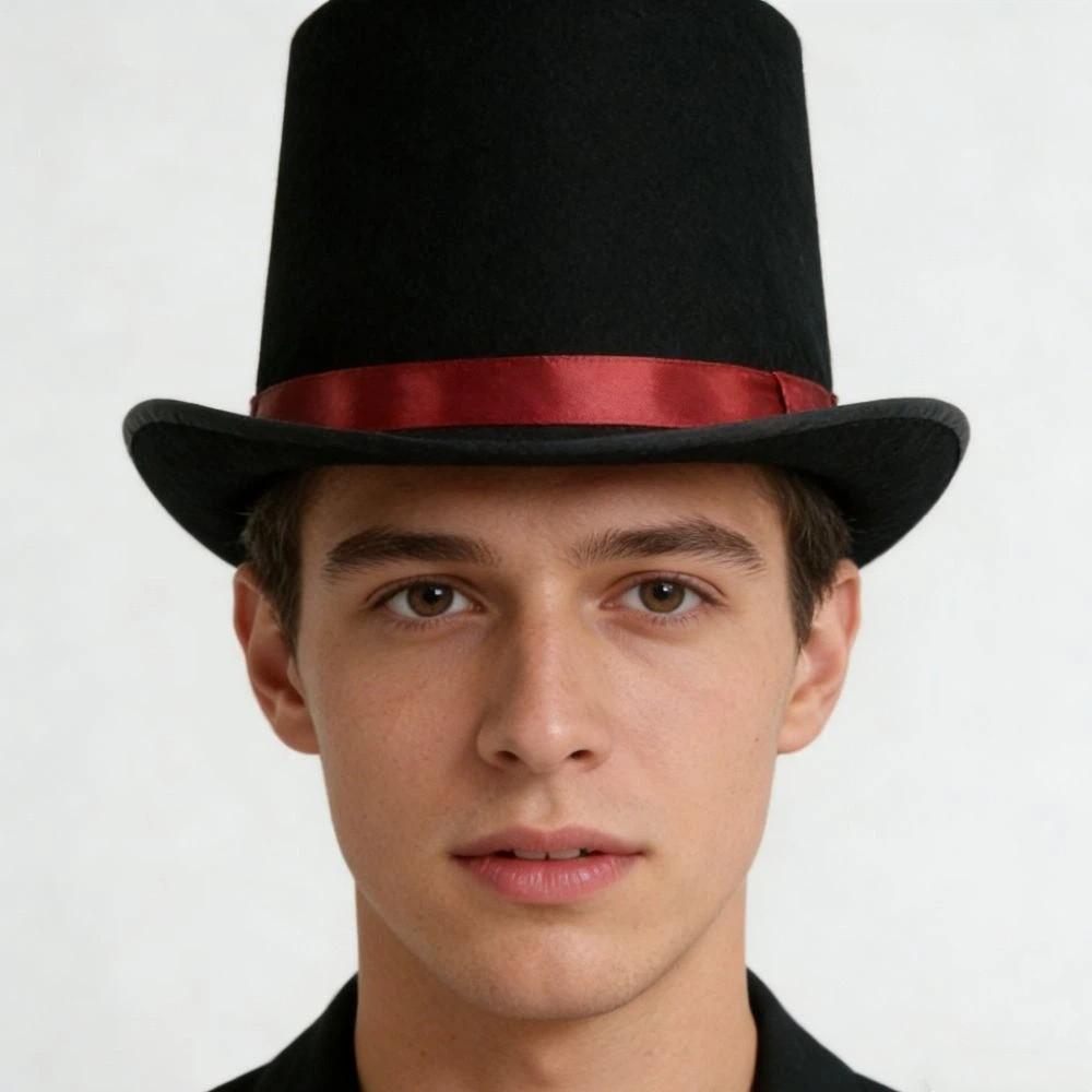 Dress Up Magician Hat Stage Performance Role Play Cosplay Felt Cap Decoration Masquerade Gentleman's Hat Stage Performances