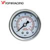 YOMI Fuel Pressure Gauge Liquid 0-160 Psi Oil Press Gauge Fuel Gauge White Face Universal 1/8 NPT YC100917