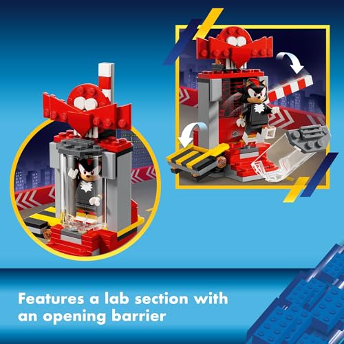 LEGO Sonic the Hedgehog Shadow the Hedgehog Escape Building Set, Motorcycle Toy, Video Game Character Figure, Kids' Sonic Toy, Gamer Gift, Ages 8+, 76