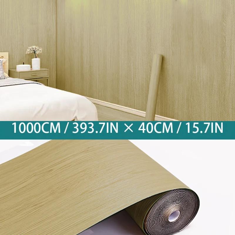 Carta da parati decorativa autoadesiva anti-fouling resistente all'umidità, sfondo effetto legno, adesivo da parete per camera da letto, cucina, pavimento