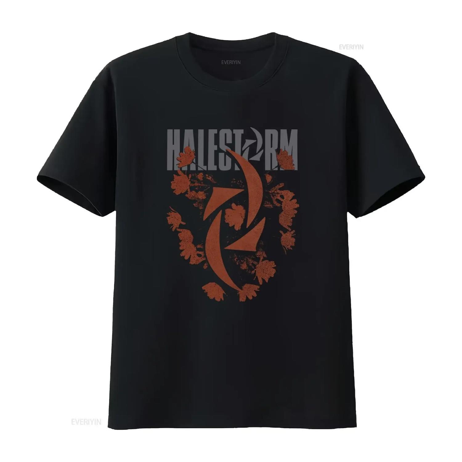 Футболка Halestorm Букет винтажная Стиранная Слегка Унисекс Топ Для Повседневной Носки Повседневная мода мужской стритвир Универсальный S чёрный