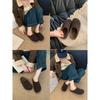 Fleece Birkenstocks women's thick-soled half-towed fluffy slippers women wear a pedal bag head towing