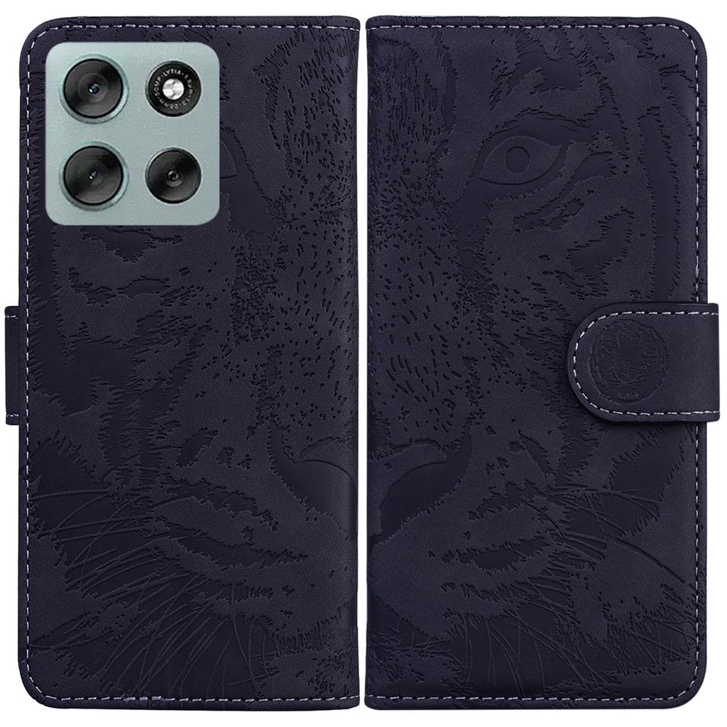 For Motorola Moto G56 5G Case Tiger Imprint Leather Wallet Phone Cover