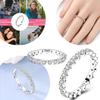 Authentic Copper White Zircon Ring Three Dimensional Heart Ring Woman Unlimited Love Couple Ring Valentine Day Gift Accessory