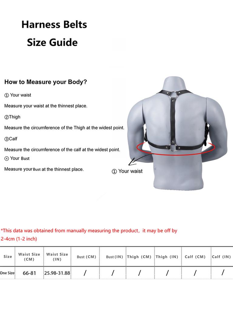 Adjustable Faux Leather Body Harness For Men - Punk Rock Style Accessory For Fashion-Forward Individuals
