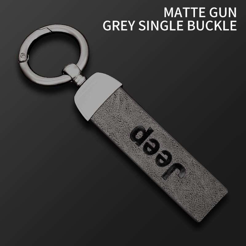 För Jeep Bil Vintage Läder Nyckelring Ring Zinklegering Kedja Nyckel För Jeep Grand Cherokee Wrangler JK Gladiator Compass Renegad