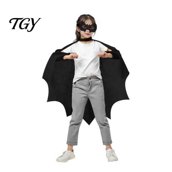 Langlebiges Kostüm für wiederholten Gebrauch Halloween Fledermausflügel Umhang, Kapuzen Umhang für Erwachsene und Kinder Cosplay Umhang für festliche Party Outfits Verstellbarer Halsriemen Umhang