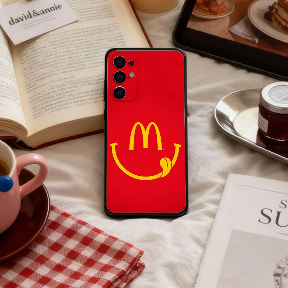Heißes M-McDonalds L-Logo Handyhülle Für Samsung S 25,24,23,22,30,21,10,9,Ultra,Plus,Lite,FE,4,5 G Weiche Schwarze Hülle