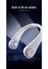 Portable Smart Digital Display Neck Fan with Five Speeds and USB Charging