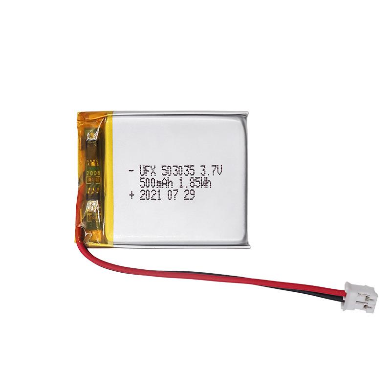 UFX503035 3.7V 500mAh Polymer Lithium Battery - Mobile Power & Medical Equipment, KC Certified
