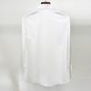 2025 European & American Fashion Slim Fit Ruffle White Long-Sleeve Shirt